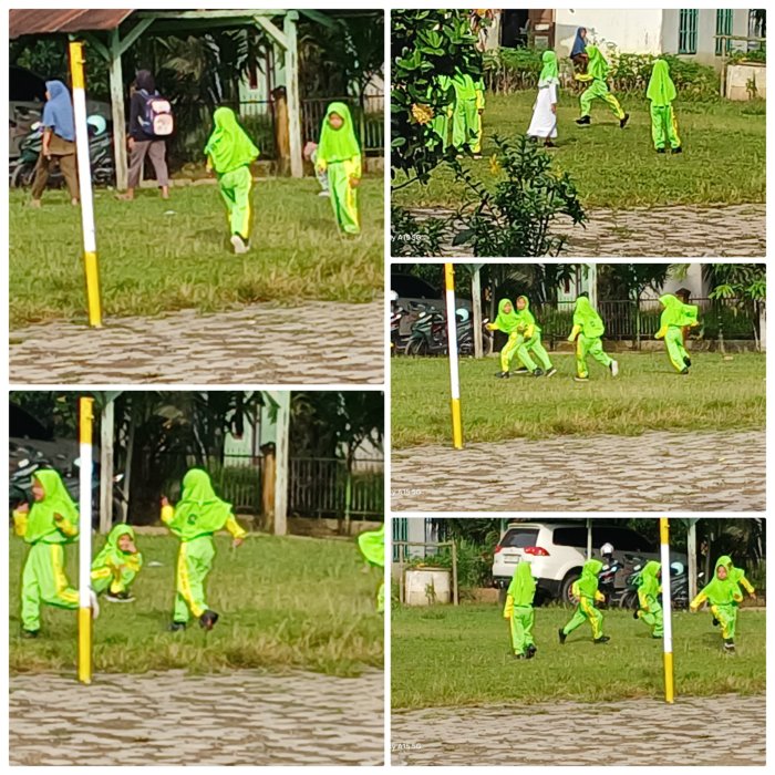 Siswa MIN 2 Muaro Jambi Bermain Sebelum Pelajaran