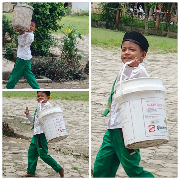 Zafran Ajak Siswa MIN 2 Muaro Jambi Jaga Kebersihan