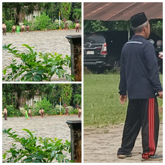 Maksum Guru PJOK MIN 2 Muaro Jambi Latih Siswa Bermain  Sepak Bola