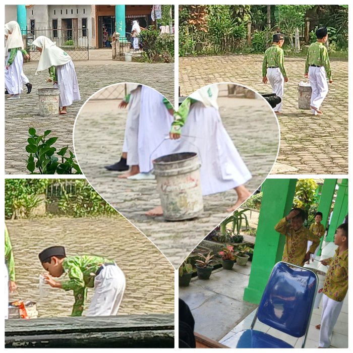MIN 2 Muaro Jambi Siswa Lakukan Aksi Kebersihan Lingkungan