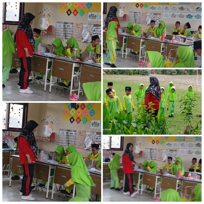 Yerlina Bimbing Siswa Kelas 1B Min 2 Muaro Jambi Belajar Membaca dan Menulis