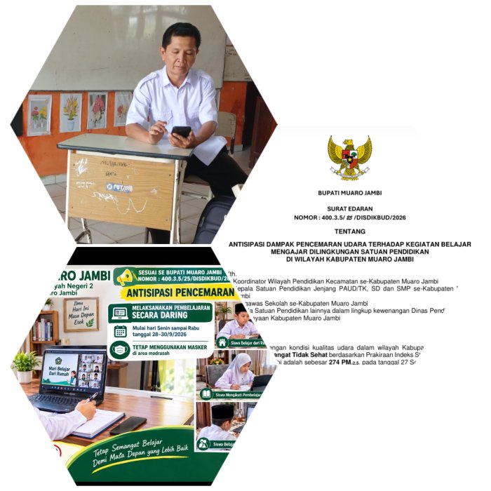 Wali kelas Terapkan Pembelajaran Secara Daring ,Saat Kabut Asap Wali kelas Terapkan Pembelajaran Secara Daring ,Saat Kabut Asap