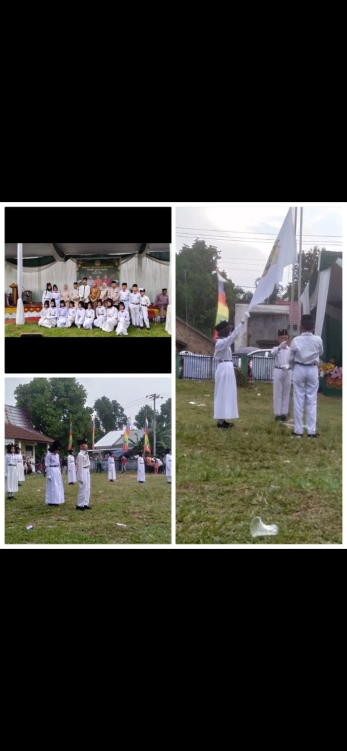 Siswa MIN 2 Muaro Jambi Kibarkan Bendera di FASI Desa Tarikan