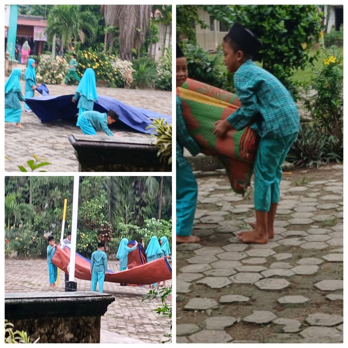 Siswa MIN 2 Muaro Jambi Tanamkan Gotong Royong Usai Yasinan