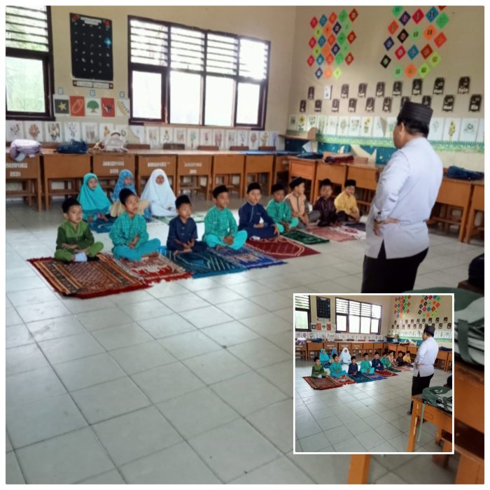 Wali Kelas 1A MIN 2 Muaro Jambi Beri Tausiah di Pesantren Kilat