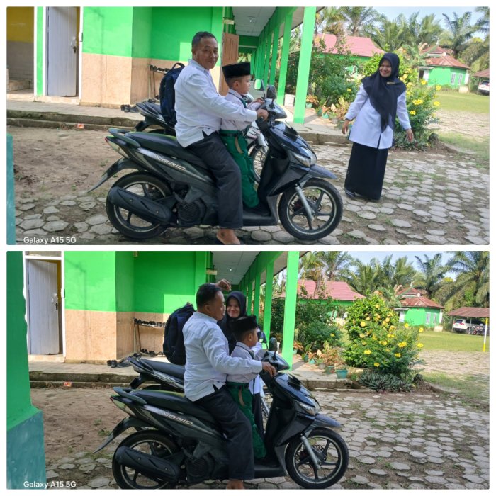 Guru Mapel serahkan  Siswa Sakit ke Staf Min 2 Muaro Jambi untuk Antar Pulang