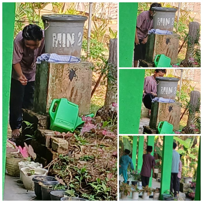 Siswa MIN 2 Muaro Jambi Latihan Wudu di Sekolah Siswa MIN 2 Muaro Jambi Latihan Wudu di Sekolah