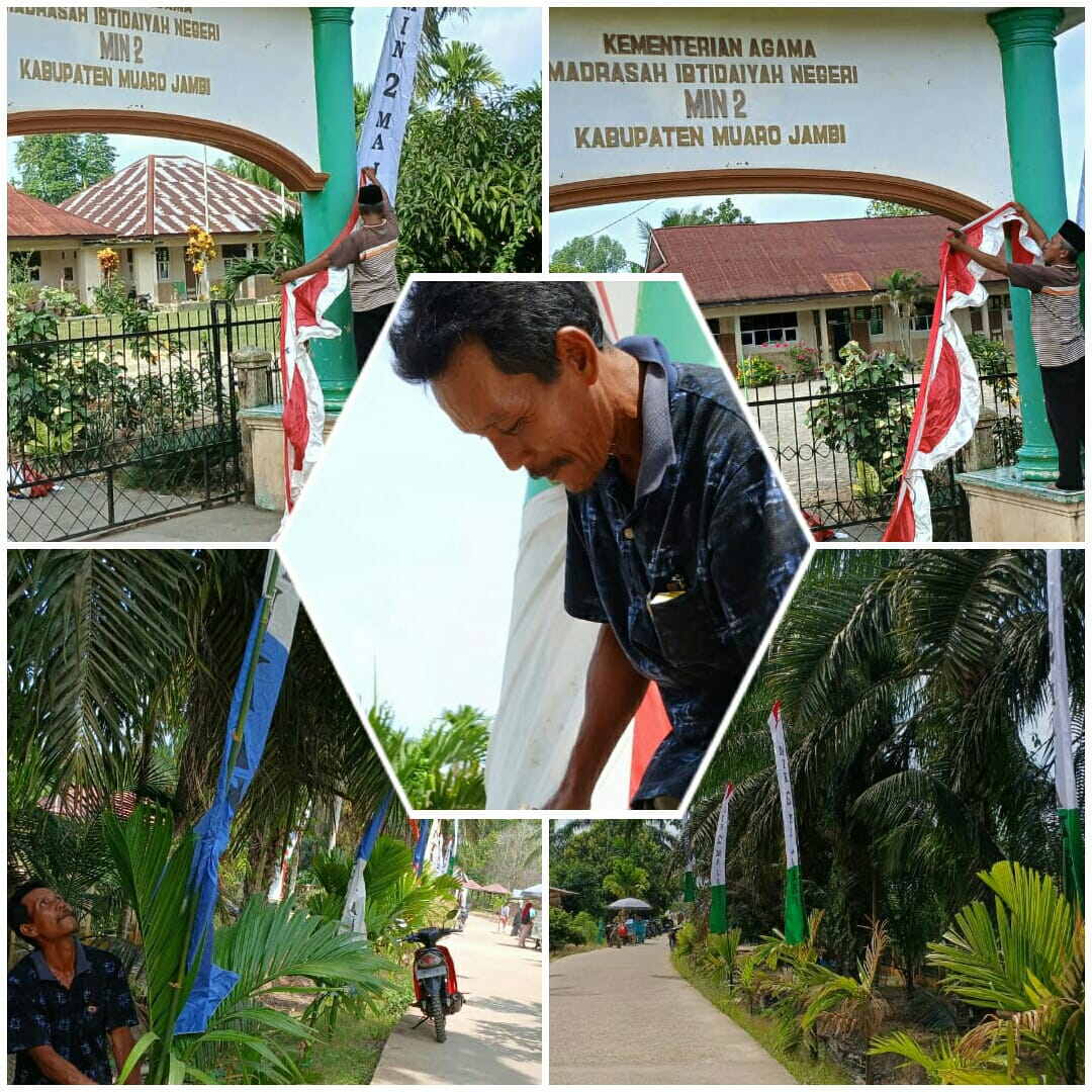 MENYONGSONG HUT RI KE-79  BERSAMA WALI MURID PASANG UMBUL-UMBUL