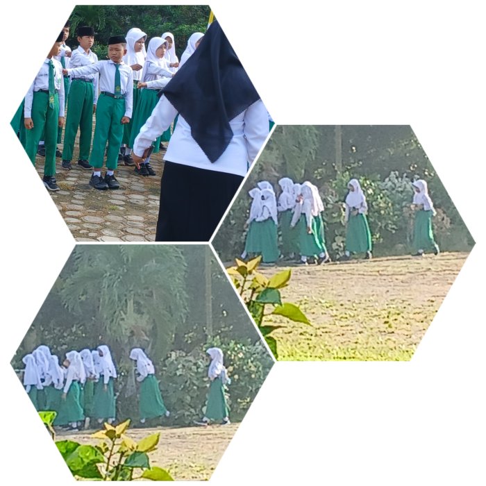 Siswa MIN 2 Muaro Jambi Adakan Persiapan Foto Bersama Jelang Ujian Madrasah Terakhir