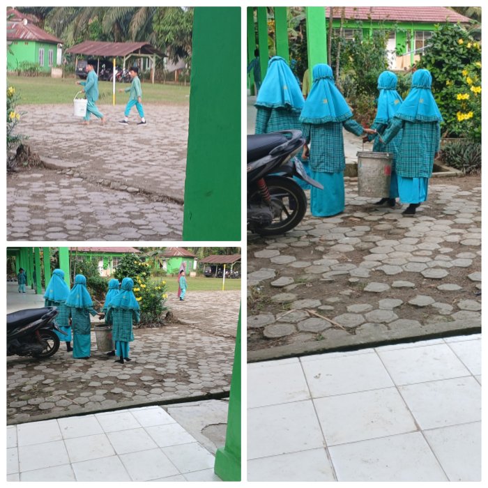 Siswa Min 2 Muaro Jambi Buang Sampah Jelang Bacaan Yasin