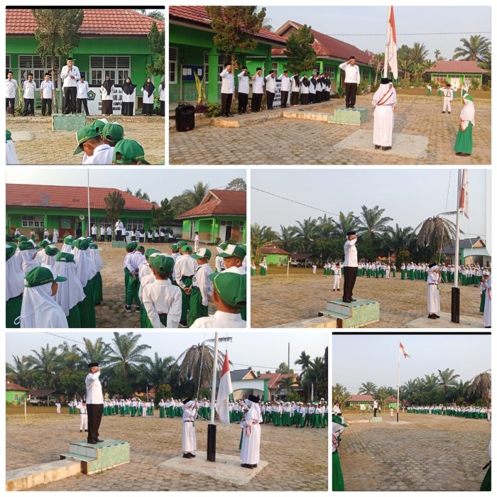 Kepala MIN 2 Muaro Jambi Jadi Pembina Upacara Bendera