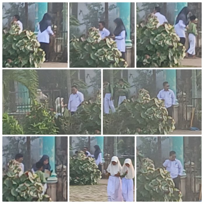 Askuri dan Muspidah Guru MIN 2 Muaro Jambi Sambut Siswa di Gerbang Madrasah