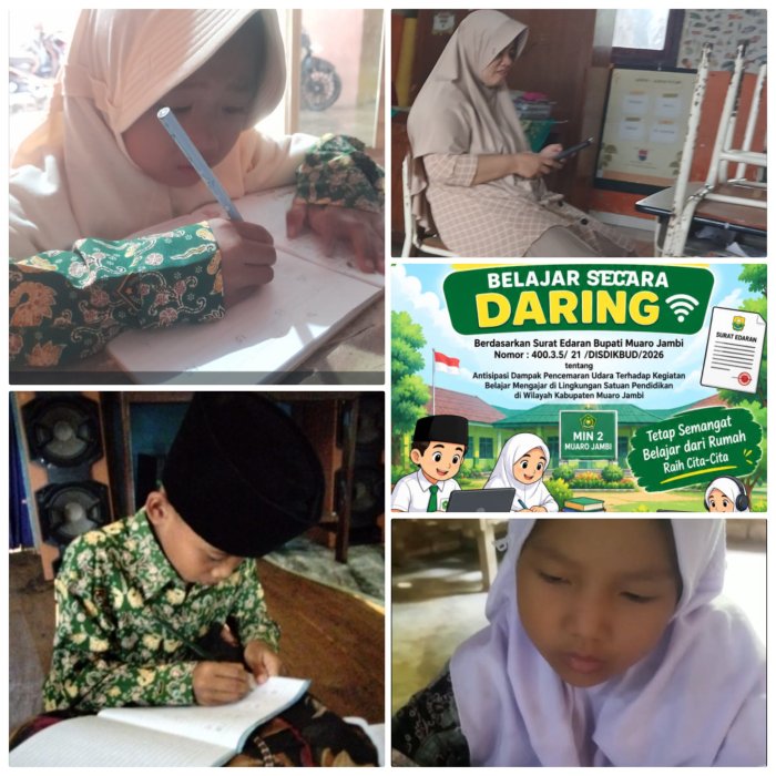 Kabut Asap Sangat MenGanggu , Siswa MIN 2 Muaro Jambi Belaja Secara Daring Kabut Asap Sangat MenGanggu , Siswa MIN 2 Muaro Jambi Belaja Secara Daring