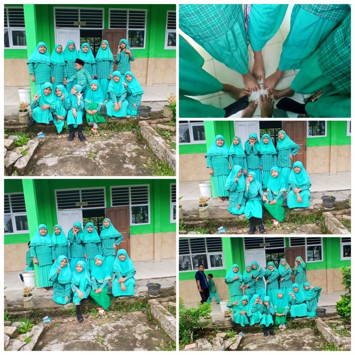 Siswa Kelas 5B MIN 2 Muaro Jambi Gelar Foto Bersama