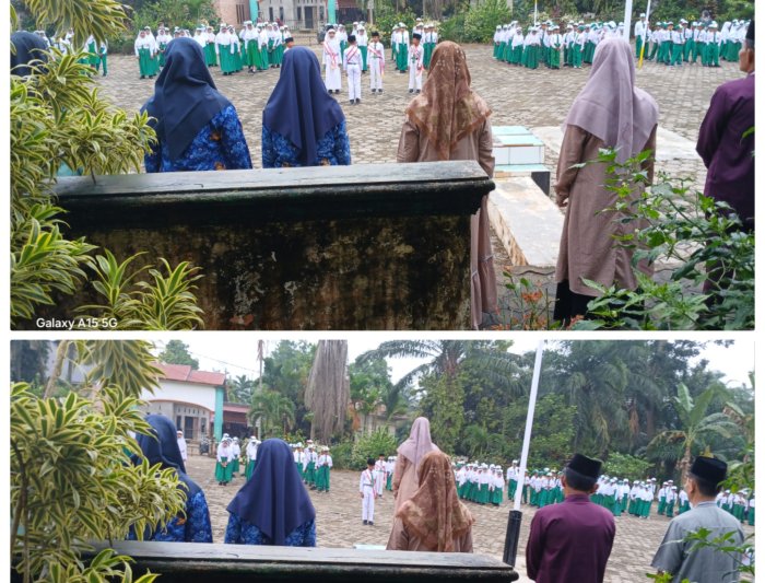Empat Siswa MIN 2 Muaro Jambi Pimpin Upacara Bendera