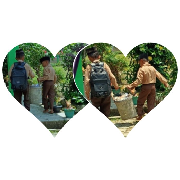 MIN 2 Muaro Jambi Terapkan Disiplin Kebersihan Lingkungan Jelang Pulang