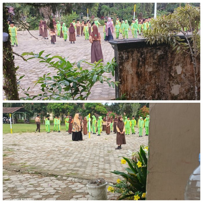 Guru Piket MIN 2 Muaro Jambi Koordinasi Senam Pagi Guru Piket MIN 2 Muaro Jambi Koordinasi Senam Pagi