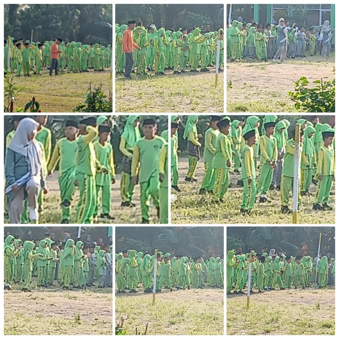 MPLS Madrasah Ibtidaiyah Negeri 2 Muaro Jambi Meriah dengan Senam Bersama