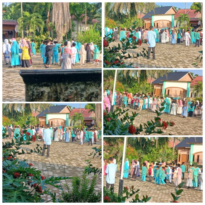 Waka Siswa  Min 2 Muaro Jambi Siapkan Peserta Senam Sehat untuk Siswa dan Guru