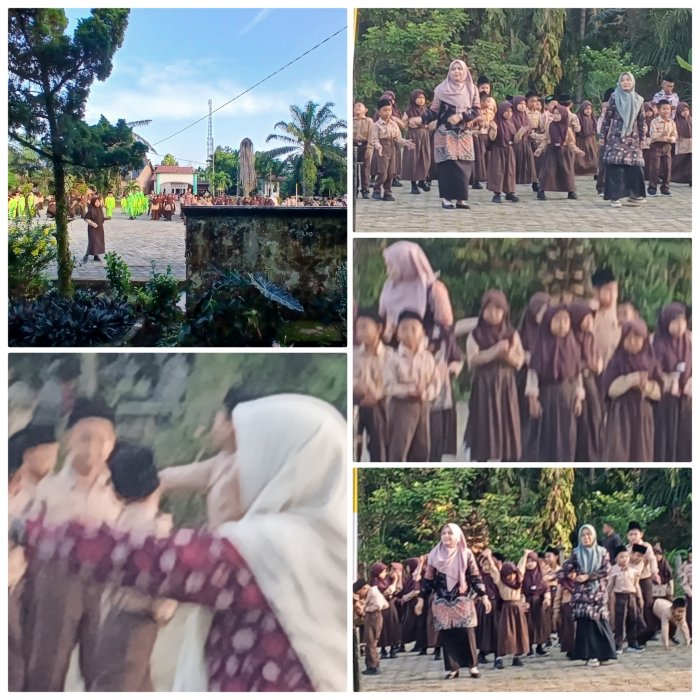 Guru dan Siswa MIN 2 Muaro Jambi Gelar Senam  Jago Negeri Bersama